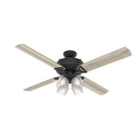 Hunter 54179 Brunswick Ceiling Fan with Light kit with Integrated Control System  60-inch  Natural Iron  Works with Alexa - B06X92C1JH